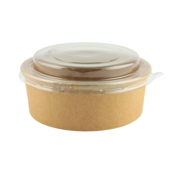 26oz Контейнер крафт круглий d142 з кришкою РЕТ/200шт