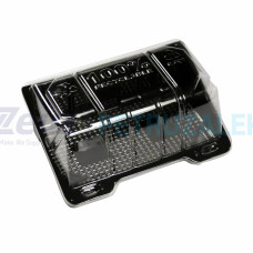 Контейнер PET BL1508E_1/09 чёрное дно с откидной крышкой 150x80x75/320шт
