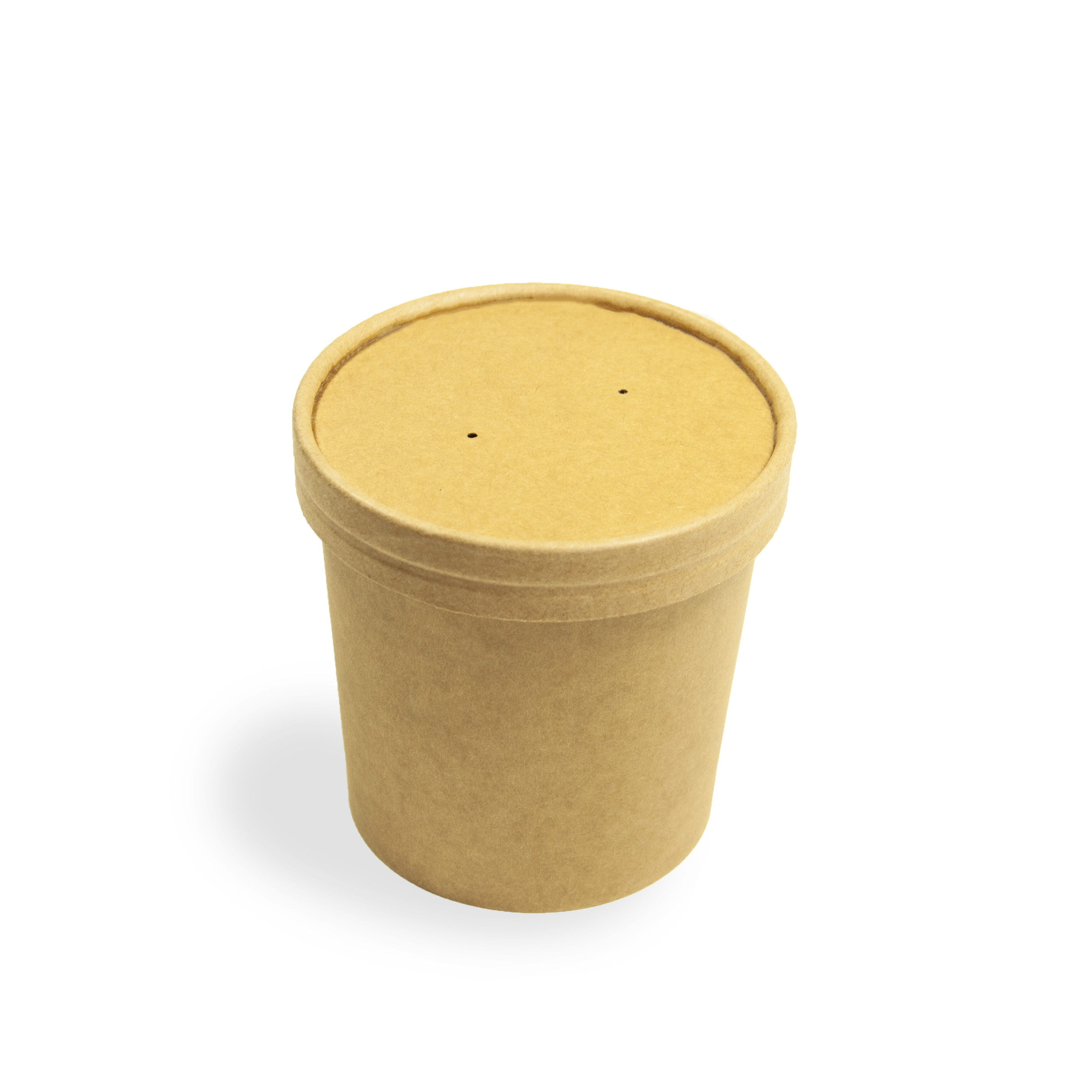 Контейнер паперовий круглий крафт Ø-90мм 12oz/500шт