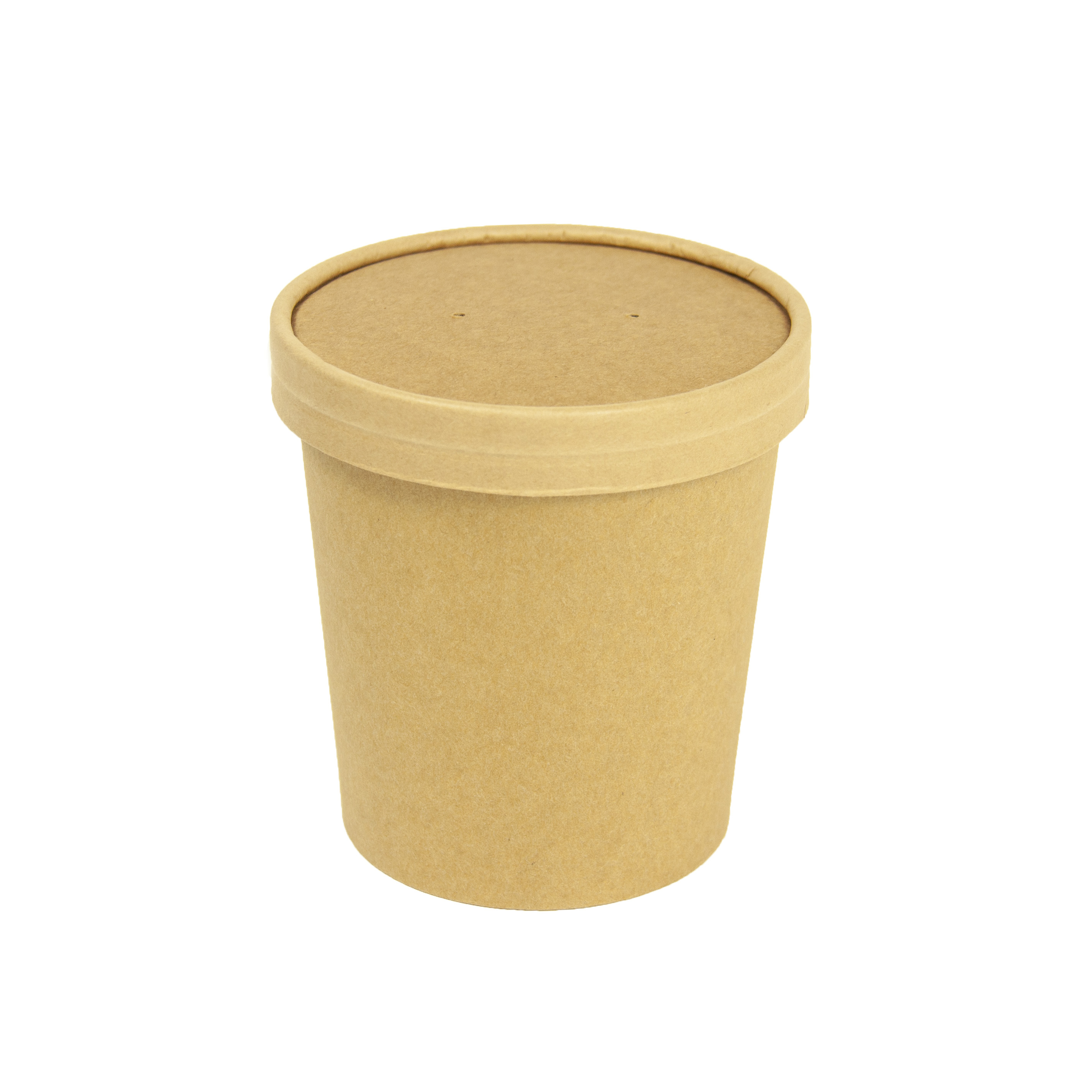 Контейнер паперовий круглий крафт Ø-95мм 16oz/500шт