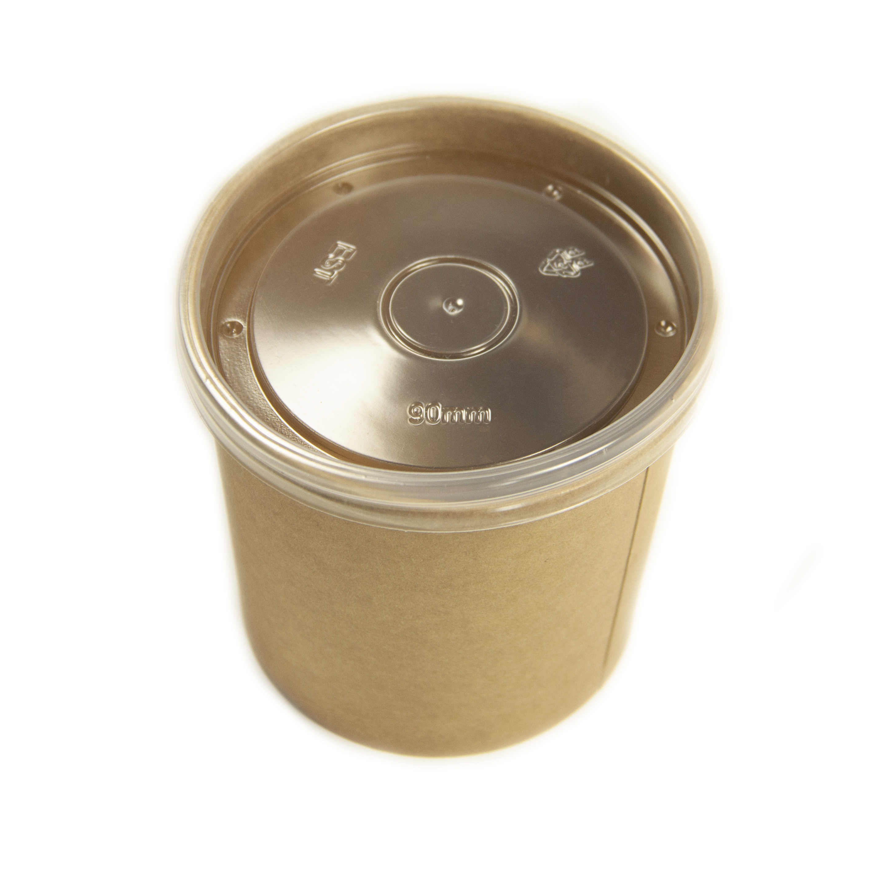 Контейнер паперовий круглий крафт Ø-95мм 16oz/500шт