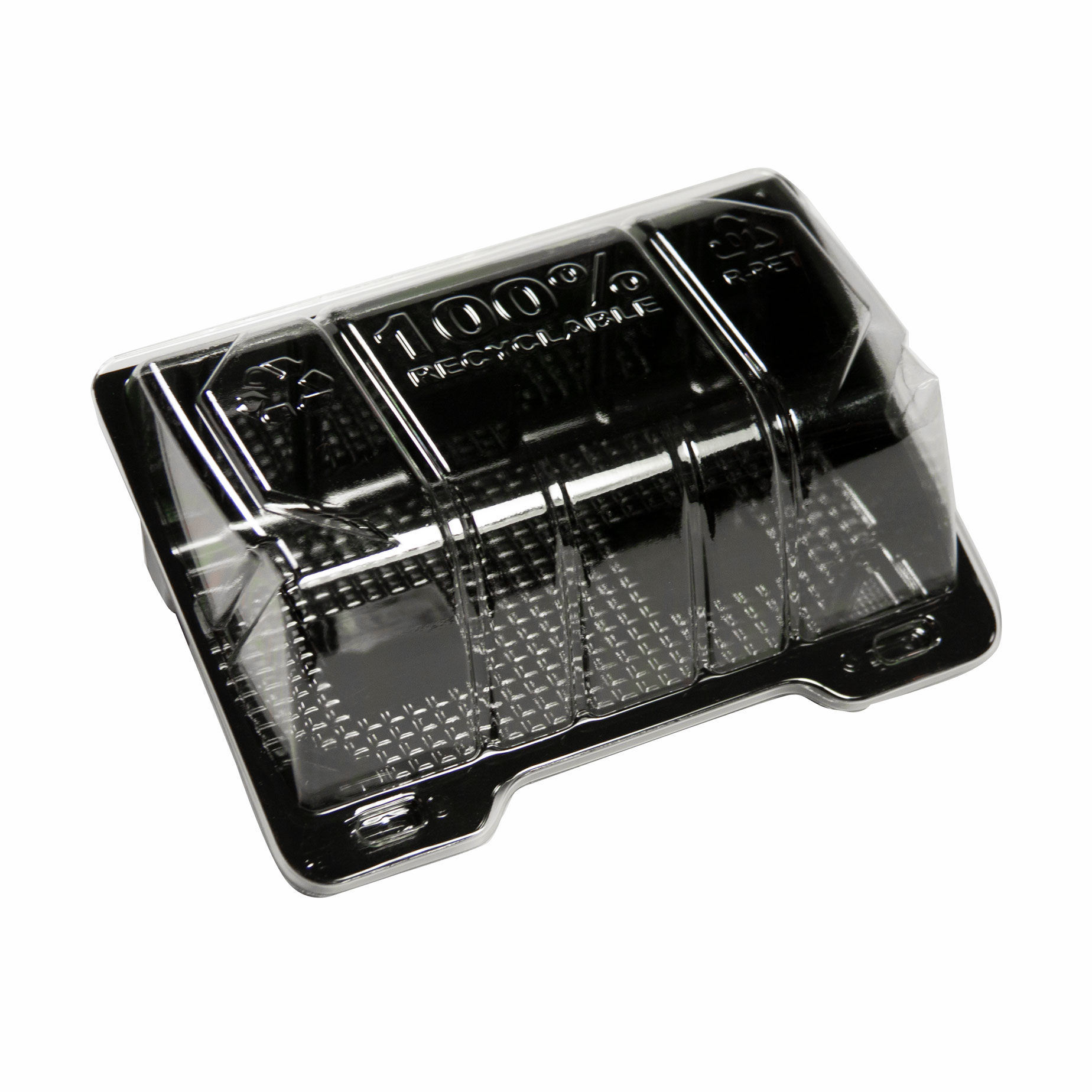 Контейнер PET BL1508E_1/09 чорне дно з відкидною кришкою 150x80x75/320шт